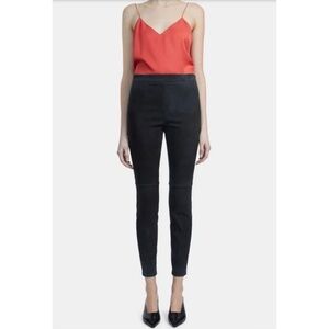 NWT Theory Adbelle Leather Leggings pants suede